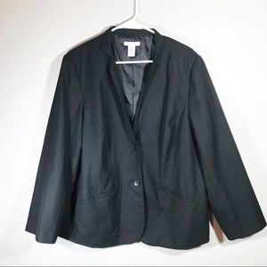 Dressbarn black button blazer